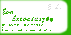 eva latosinszky business card